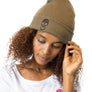 Knitted Turn-Up Beanie Olive